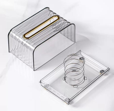 Luxury Clear Serviette Holder Elegant Acrylic Napkin Dispenser.- Furaha Finds Kenya