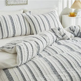 Textured Nordic Duvet Cover Set with Pillowcases Soft Microfiber Bedding blankets in bedding Duvet Covers