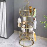 Gold Rotating Shoe Rack Rotating shoe rack Shoe Racks
