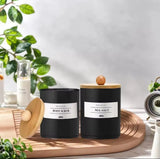 Alloy Swab Storage Container Bamboo Lid Storage Containers Household Storage Containers