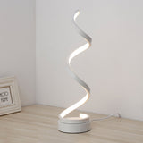 White Vertical Spiral LED Table Lamp