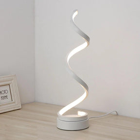 White Vertical Spiral LED Table Lamp Lighting Desk Lamps