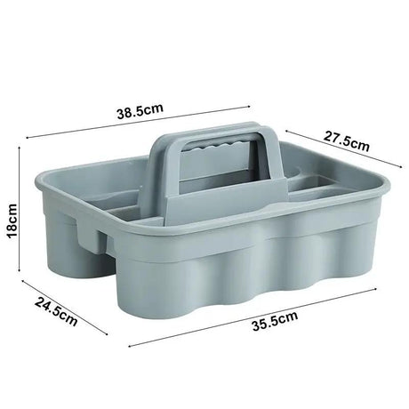 Cleaning Utility Caddy Multi Compartment Organizer with Handle 38.5×27.5×18cm Caddy