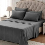 4Pc Pure Cotton Striped Bedsheets