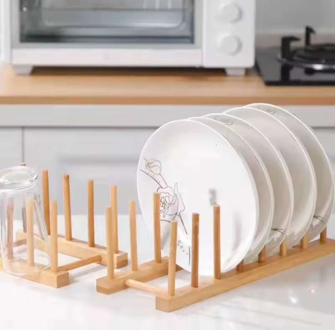Bamboo Plate Holder Waterproof with 14 Plate Capacity- Furaha Finds Kenya