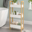 3-Tier Bamboo Bathroom Storage Rack Bathroom Storage Storage Cabinets