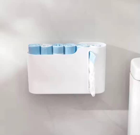 Wall-Mounted Garbage Bag Dispenser – No-Drill Kitchen Storage Organizer