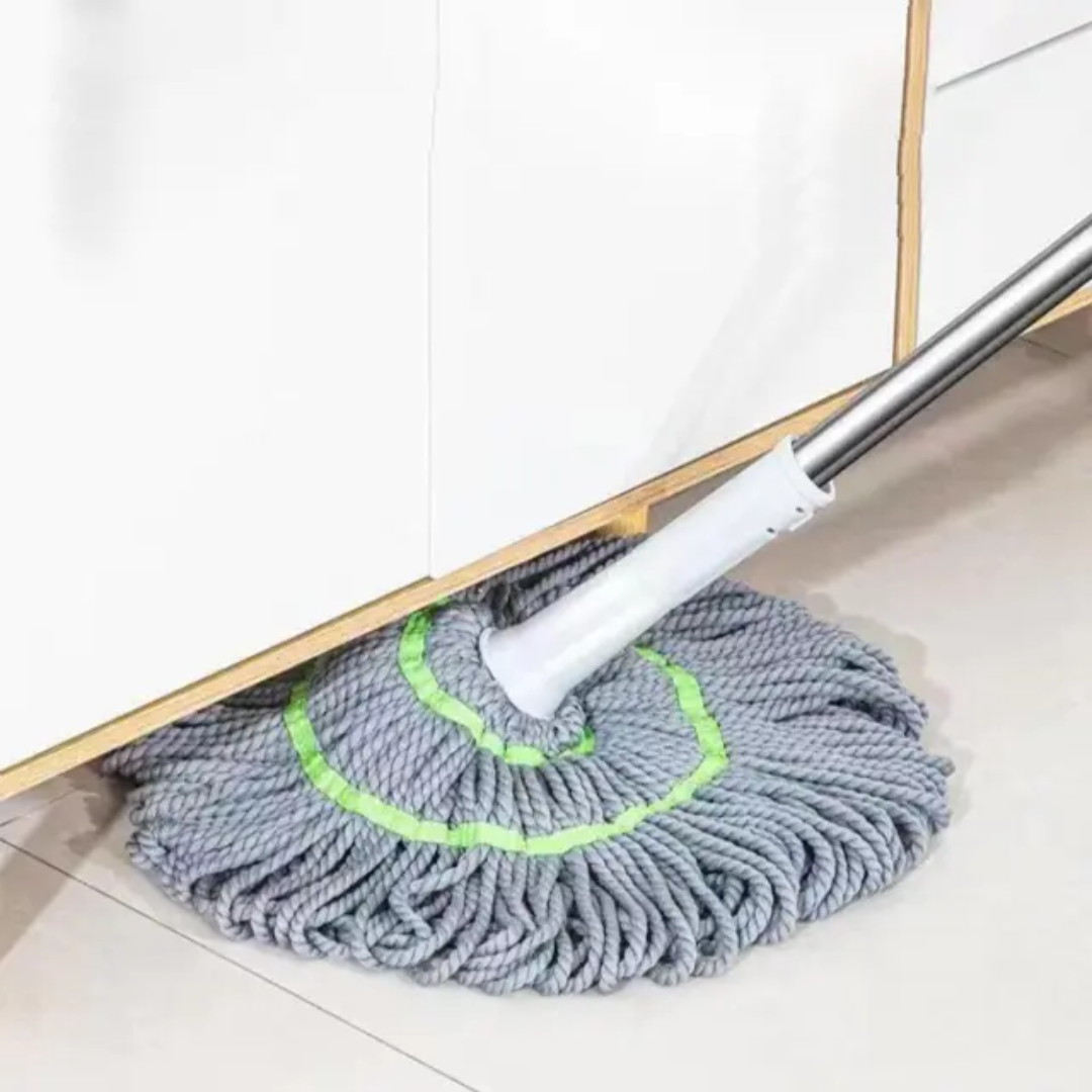 Furaha Finds Self wringing Mop with Adjustable Handle Cotton mop head for all floor types, featuring an easy water removal mechanism for home and office cleaning.
