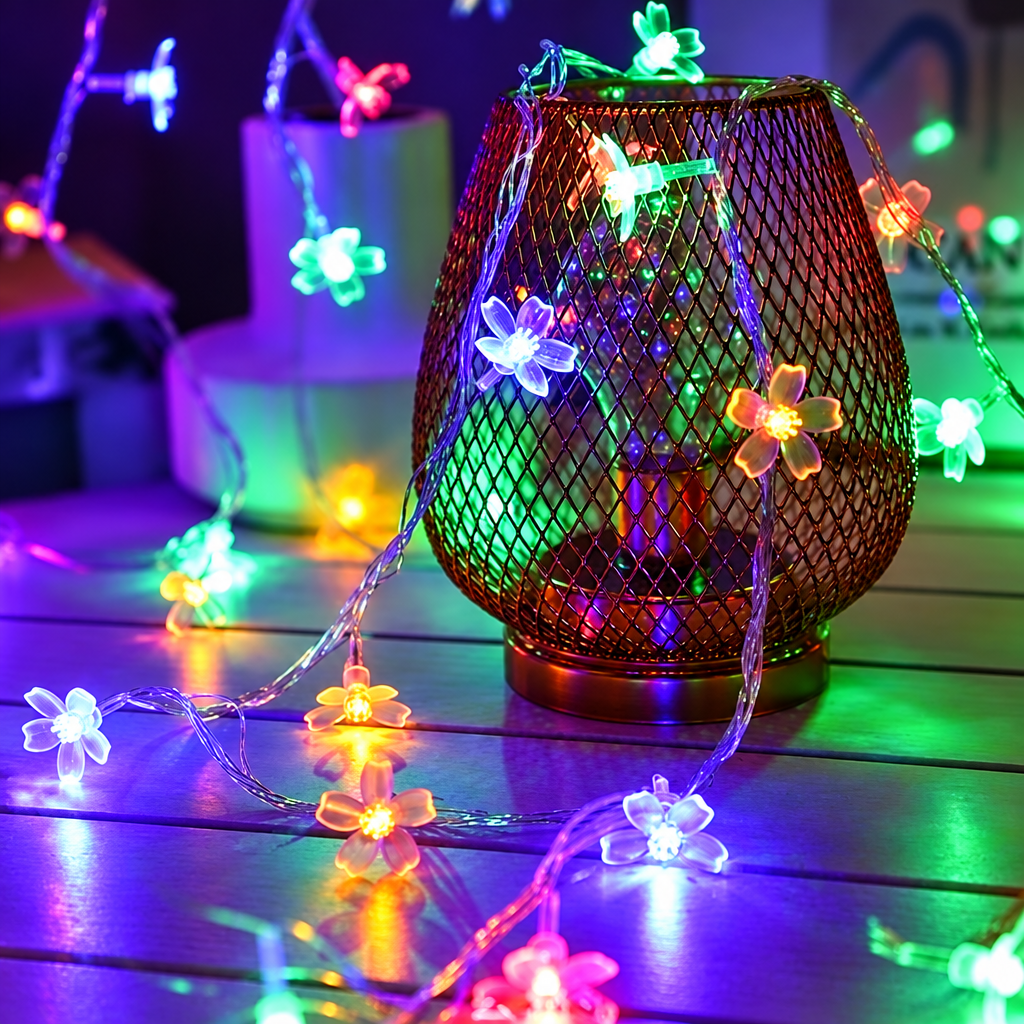 10m Christmas Flower Fairy Lights Colour light String Lights