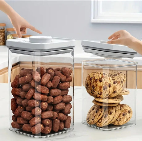 3pcs Airtight Press to Seal Food Storage Container with Lid Ideal for Grains, Pasta, Tea & More- Furaha Finds Kenya