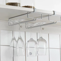 Classy Wine Glass Holder - Stainless Steel Wall Mount Kitchen & Dining Drinkware Holders