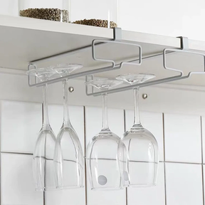 Classy Wine Glass Holder - Stainless Steel Wall Mount Kitchen & Dining Drinkware Holders