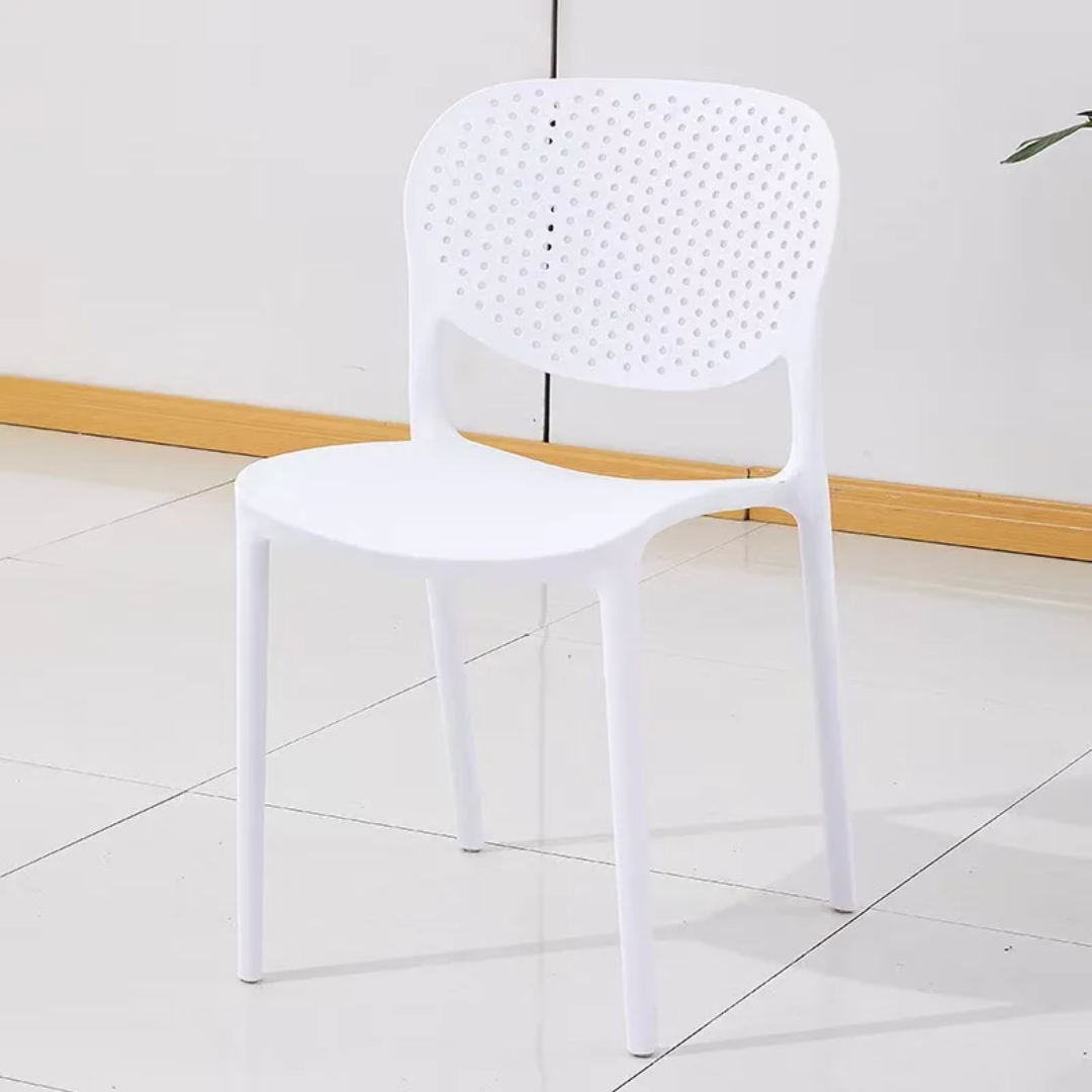Modern Perforated Back Plastic Chair for Dining and Office Use