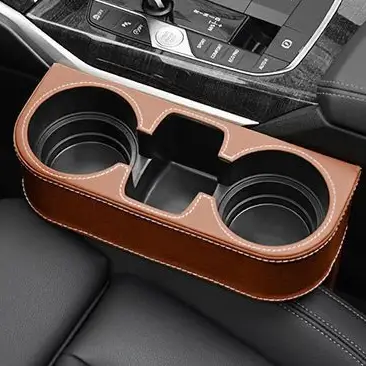 Car Cup Holder with Phone Holder And Leather cover Car Organizers