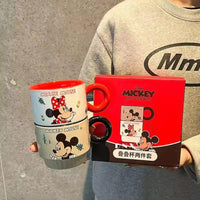 Mickey Cartoon Ceramic Coffee Mugs Set of 2 Premium Quality Drinkware Mugs