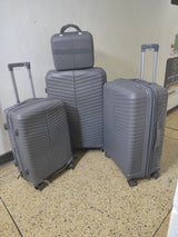 4 in 1 Luxurious Unbreakable Suitcase Set with Spinner Wheels and Telescopic Handle
