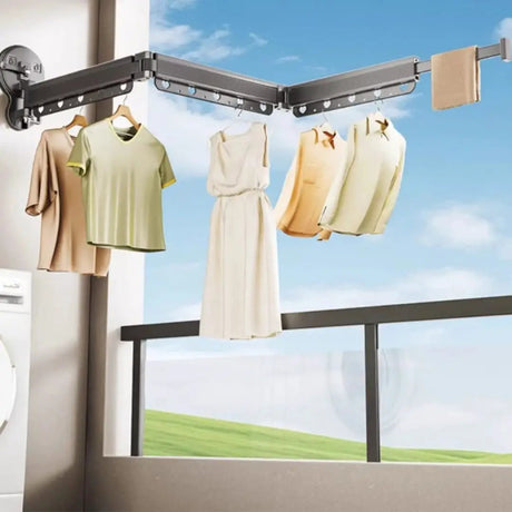 Retractable Clothes Drying Rack Wall Mount For Apartments Home & Garden Drying Racks