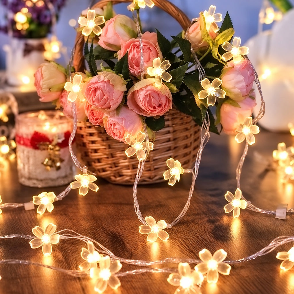 10m Christmas Flower Fairy Lights Colour light String Lights