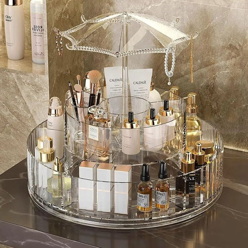 Rotating Umbrella Makeup Organizer Cosmetic Packaging & Containers