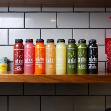 Re-Usable Glass Juice Bottles 300ml Set of 4