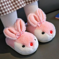 Cute Bunny Ears Plush Kids Indoor Slippers Foot wear Slippers