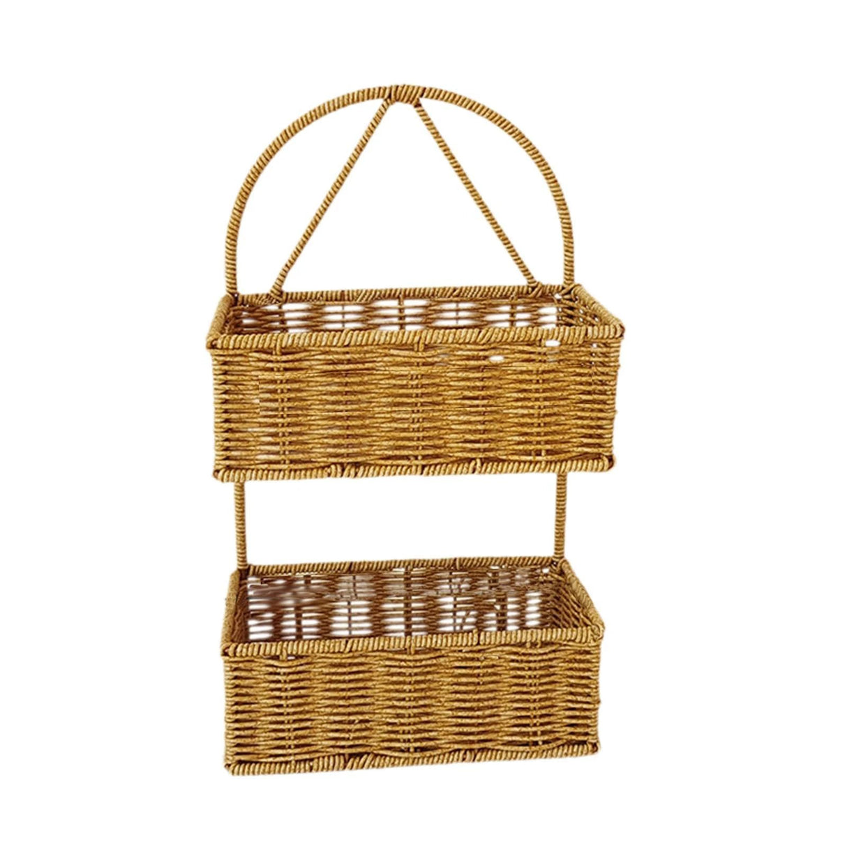 Rattan Shower Caddy – Handwoven Water-Resistant Bathroom Organizer wall mounted caddies Wall-Mounted Caddies