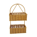 Rattan Shower Caddy – Handwoven Water-Resistant Bathroom Organizer wall mounted caddies Wall-Mounted Caddies