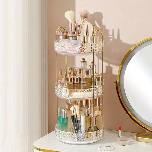 Multi-Layer Rotating Acrylic Cosmetics Organiser Household Storage Caddies
