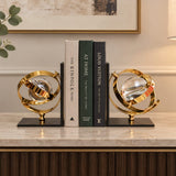 Gold Globe Bookends Bookends