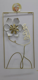 Wall Hanging Gold Plated Metallic Flower Decoration – Rectangular, Round, and Square