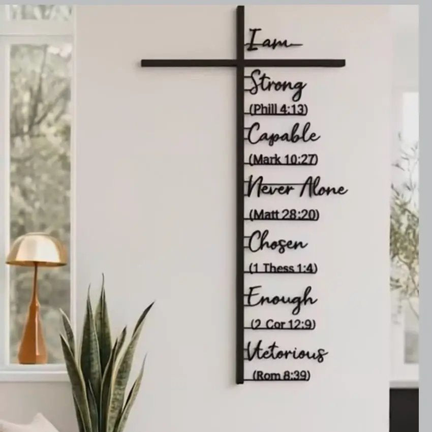 Metal Cross Biblical Scriptures Wall Decor Wall decor Decor