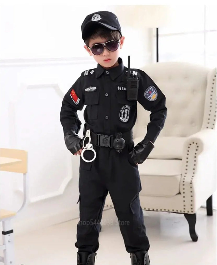 Kids SWAT Police Costume Set Costume set Costume Sets