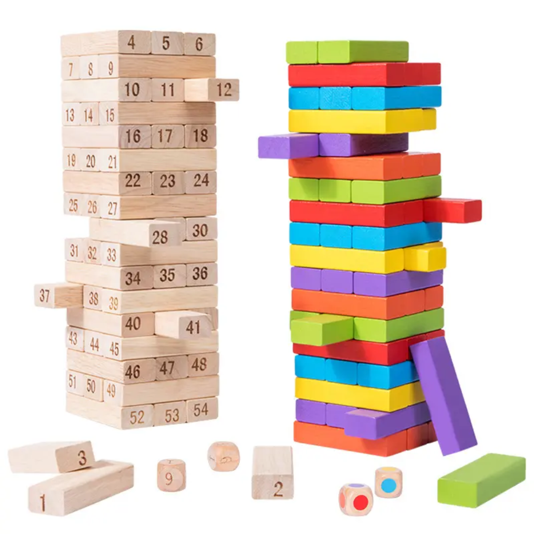 Classic Wooden Jenga Game 54pcs Block Set- Furaha Finds Kenya
