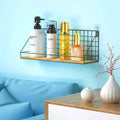 Wood Storage Display Shelf Wall Grid Organizer Wall Shelves & Ledges