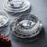 Irregular Glass Dinner Plates Dinnerware