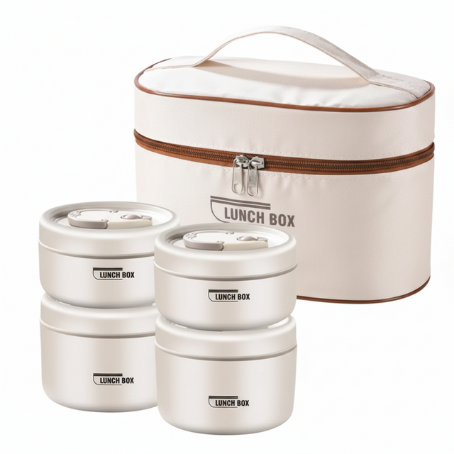5 In 1 Insulated Lunch Box Set Combo Lunch box set Lunch Boxes & Totes