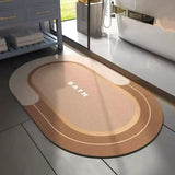 Oval Absorbent Bathroom Mat Bath Mats & Rugs Bath Mats & Rugs