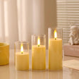 3pcs LED Glass Candle Set with Remote Flameless candle Flameless Candles
