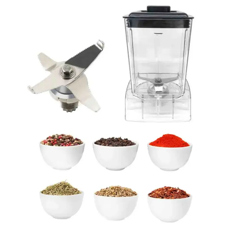 Nunix PB-02 Commercial Blender 2L, 1500W, 6 Stainless Steel Blades, 2-in-1 High-Speed Blender.