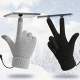 USB Heated Touchscreen Knit Gloves Winter gloves Gloves & Mittens
