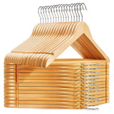 10pcs Wooden Clothes Hangers Heavy Duty Non-Slip Wardrobe Organizer