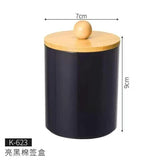 Alloy Swab Storage Container Bamboo Lid For Tidy Spaces Storage Containers Household Storage Containers