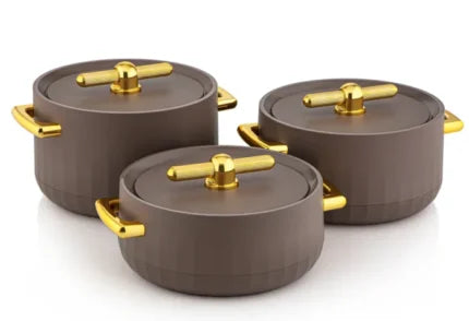 3pcs Luxurious Insulated Hotpot Set – 1.5L, 2L and 2.5L