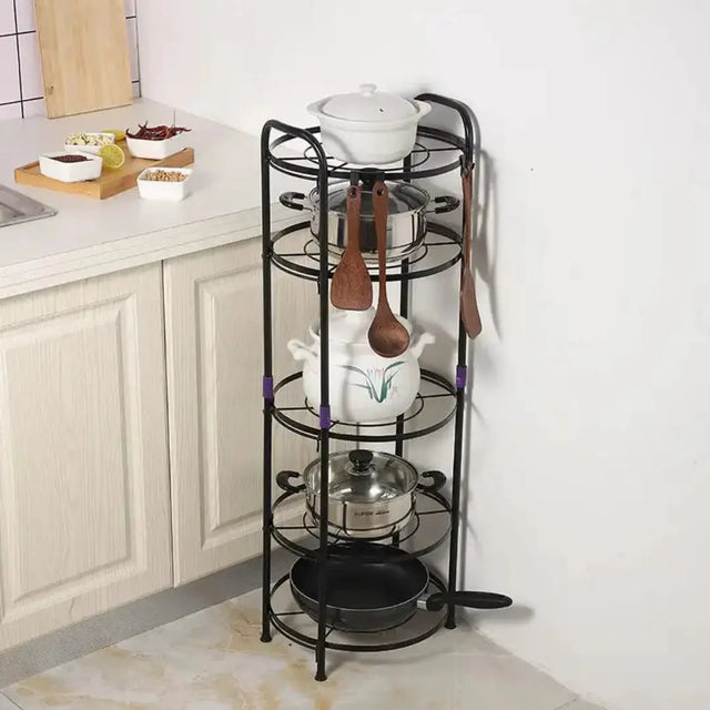 5 Tier Multifunctional Pot Rack Kitchen Storage Pot Racks
