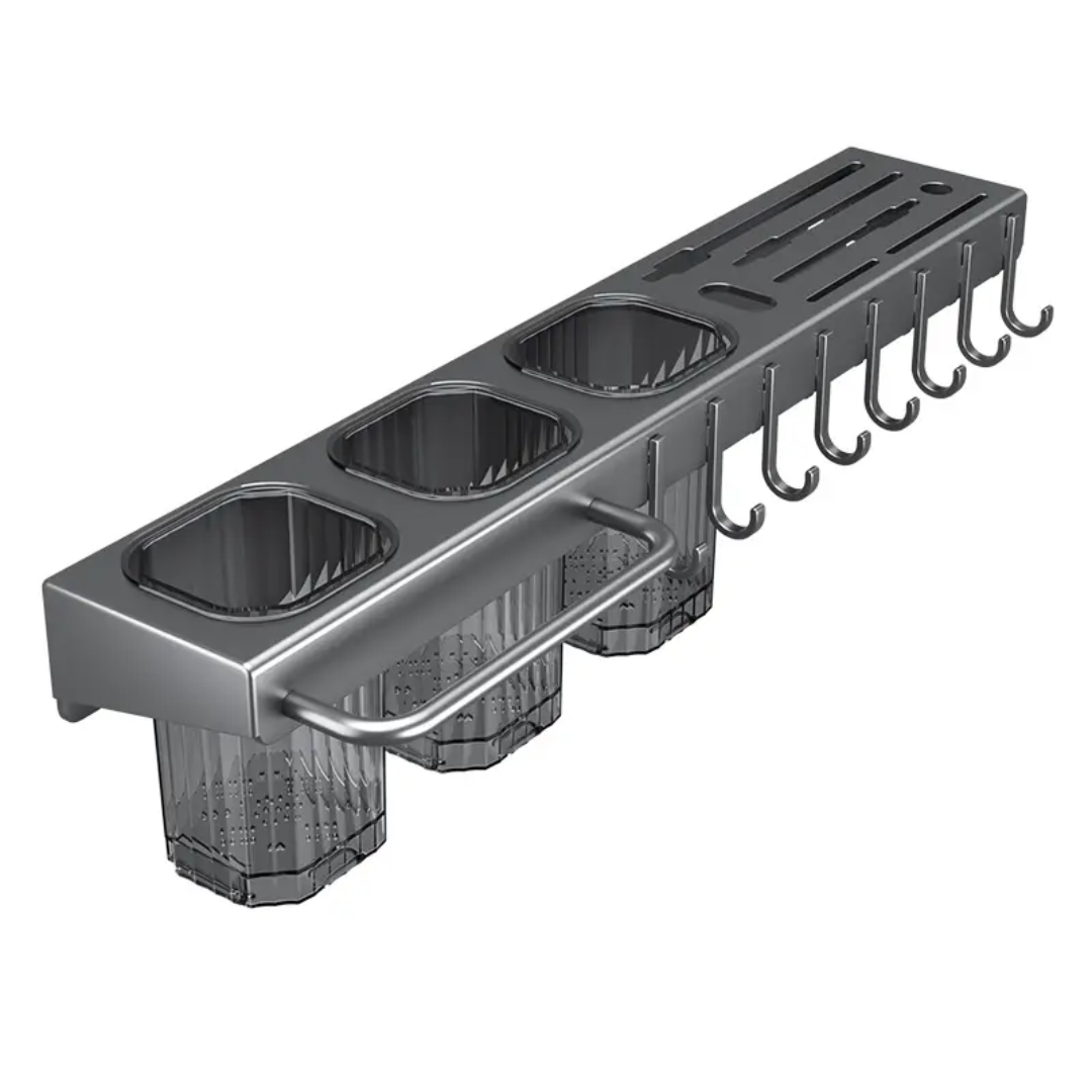 Wall Mounted Cutlery Storage Holder Space Saving 40cm Utensil Organizer Ideal for Modern Kitchens- Furaha Finds Kenya