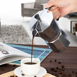 Espresso Coffee Maker 6 Tazze Classic Aluminum Stovetop Brewer for Rich Coffee Flavor