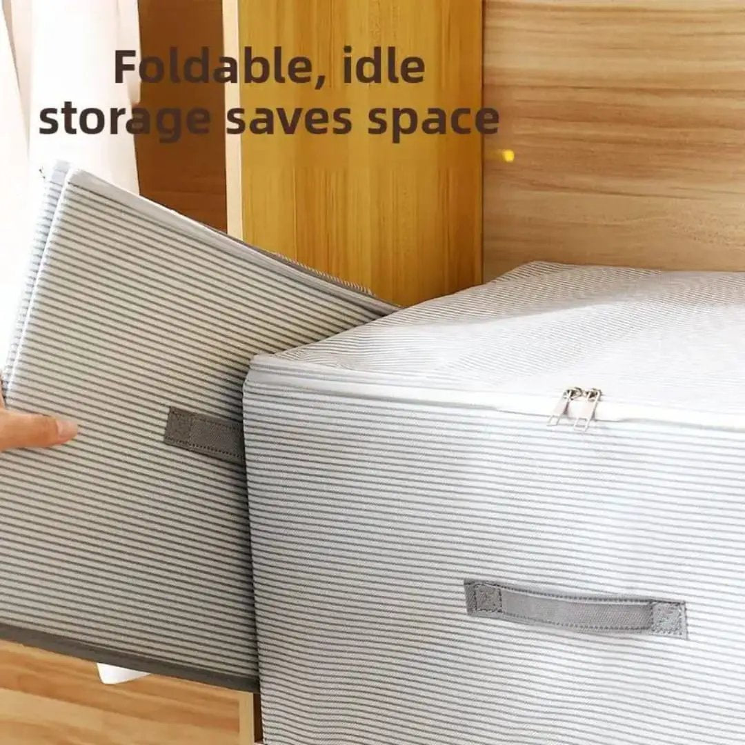 Large Collapsible Zipper Storage Box Closet Organizer Household Storage Containers