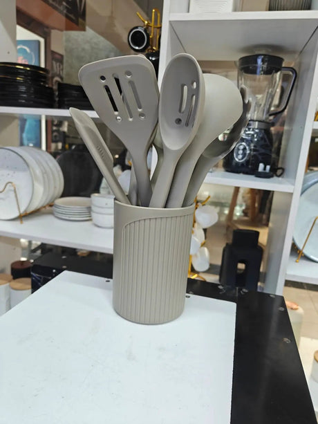 Silicone Spoon Set Home Cooks Heat Resistant Nonstick Safe Kitchenware Kitchen Utensil Sets