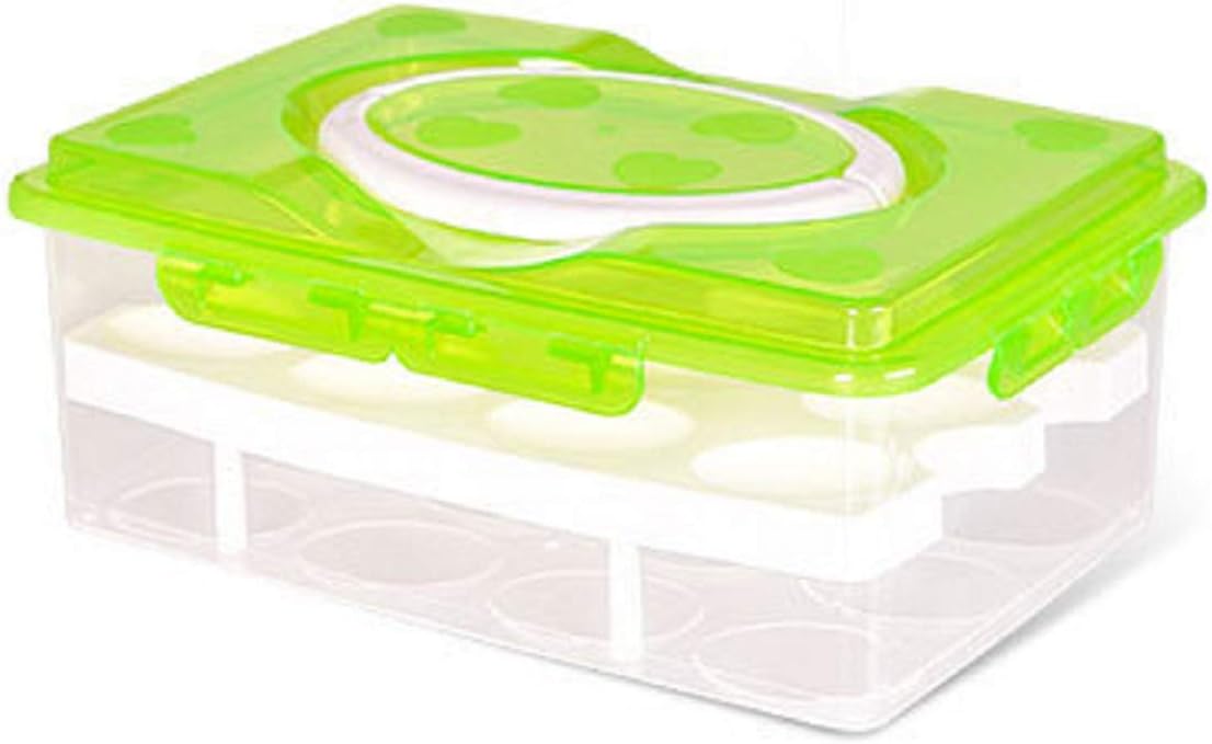 32-Egg Plastic Storage Tray – Durable Stackable Egg Holder
