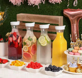 Multipurpose Square Pitcher Jars – 1600ml and 1100ml Transparent Design